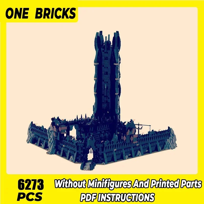 Castle Bricks Волшебные кольца Moc Building Block Movie Scene UCS Cirith Ungol Модель DIY Сборка Игрушка с