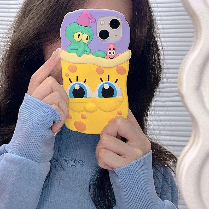 

Spongebobs Patricks Stars cute cartoon Silicone Soft Shell Phone Cases For iPhone 14 13 12 11 Pro Max Back Cover