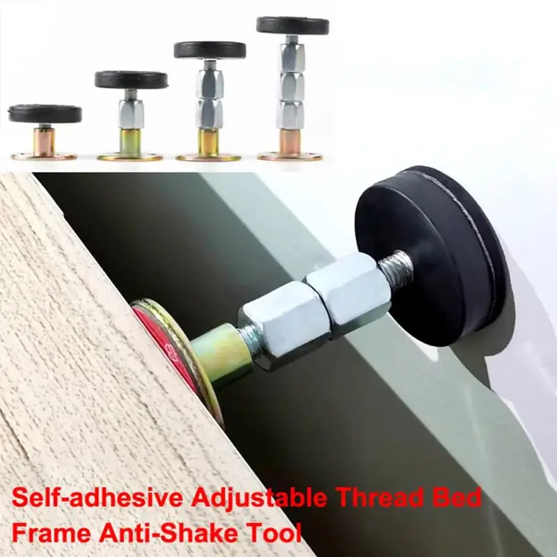 

1Pcs Self-adhesive Adjustable Thread Bed Frame Anti-Shake Tool Fixed Bed anti-squeaking Telescopic Support Hardware Fasteners