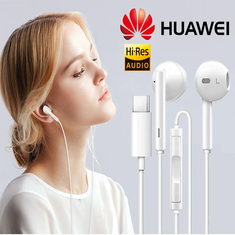 

Original Huawei Cm33 Earphone Usb Type-c In Ear Mic Headset For Huawei Mate 10 Pro Mate 20 Pro P20 Pro Xiaomi 2s 6x Mi8 8se