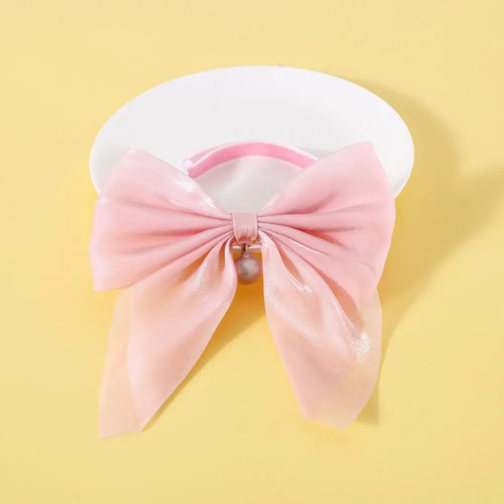 

Pet Neck Bow Stylish Bright Color with Bell Bowknot Pet Kitten Cat Velvet Collar Pet Accessories Pet Neck Circle Pet Collar