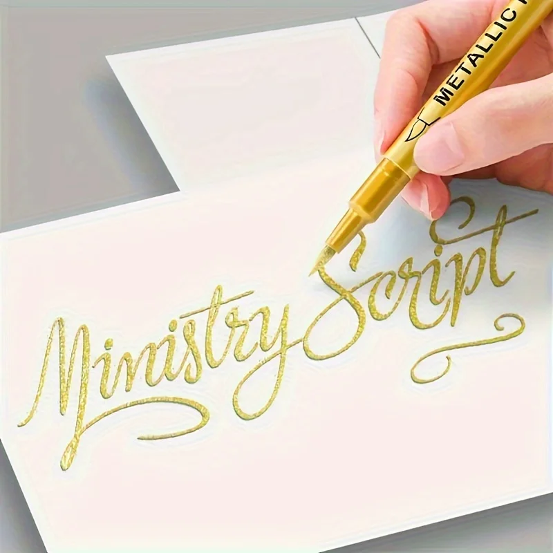 1/6 шт. водостойкий маркер для перманентной краски золотые и серебряные чернила