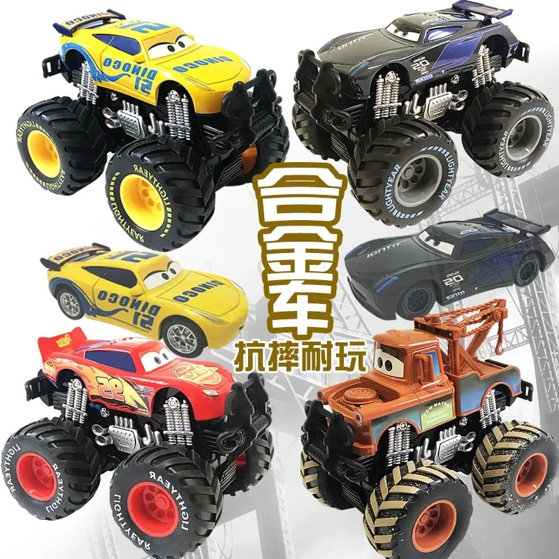 

Disney Pixar Cars Lightning McQueen Black storm jackson Cruz Mater Bigfoot offroad Pull back Alloy car Toy Children's toy gift