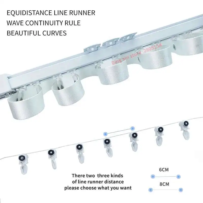 Tuya Wi-Fi Smart Electric Curtain S Wave Cornice Rail Нестандартные размеры Работает с Alexa Google Home Яндекс