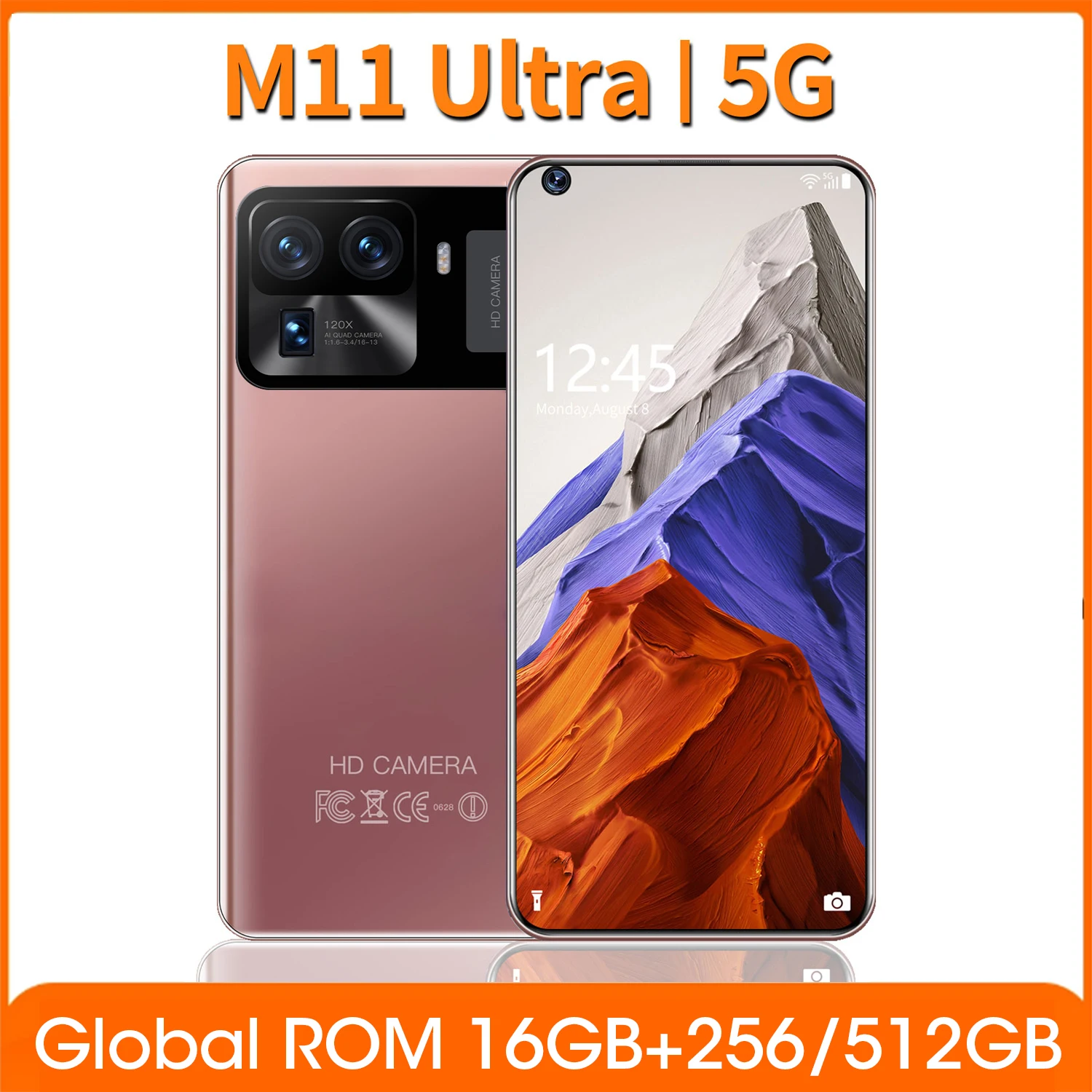 Global version M11 Ultra smartphone 5g 7.3 inch Android phone 6800mAh 16GB 512GB mobile phone HD full screen Cell Phone Qualcomm