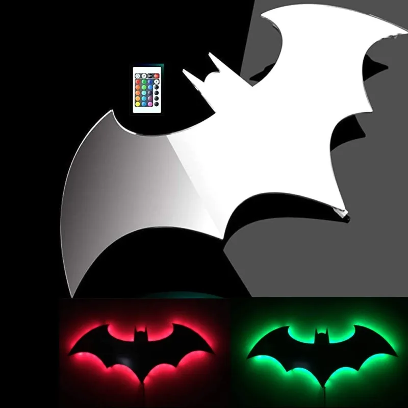 

LED Bat Light for Gifts 3D Led Lights for Bedroom Colorful Remote Control Projection Night Lights Holiday Decoration Lighting