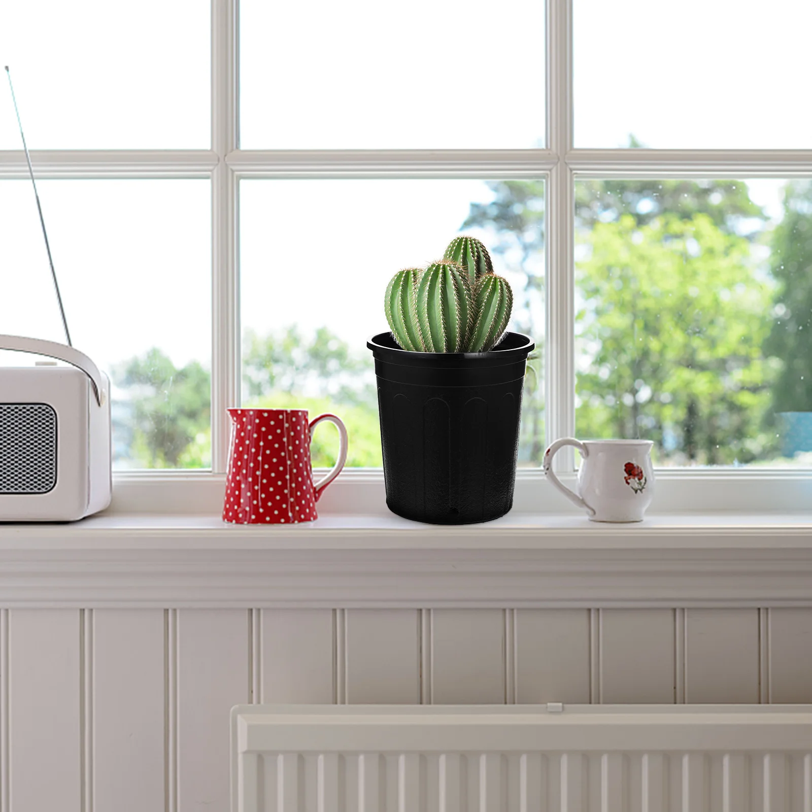 Пластиковый цветочный горшок 10 шт. большой для растений на открытом воздухе