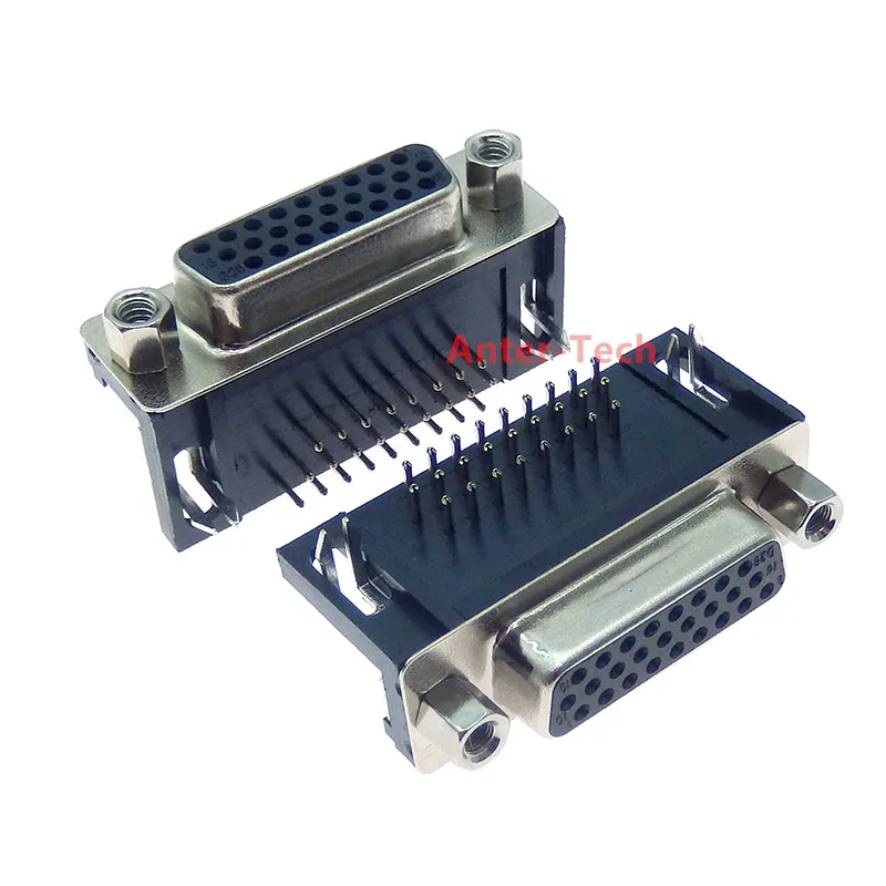 

2pcs D-sub DB26 HDR26 Connector Male/Female Plug 26-pin 3-Row Right Angle Port Terminal Breakout