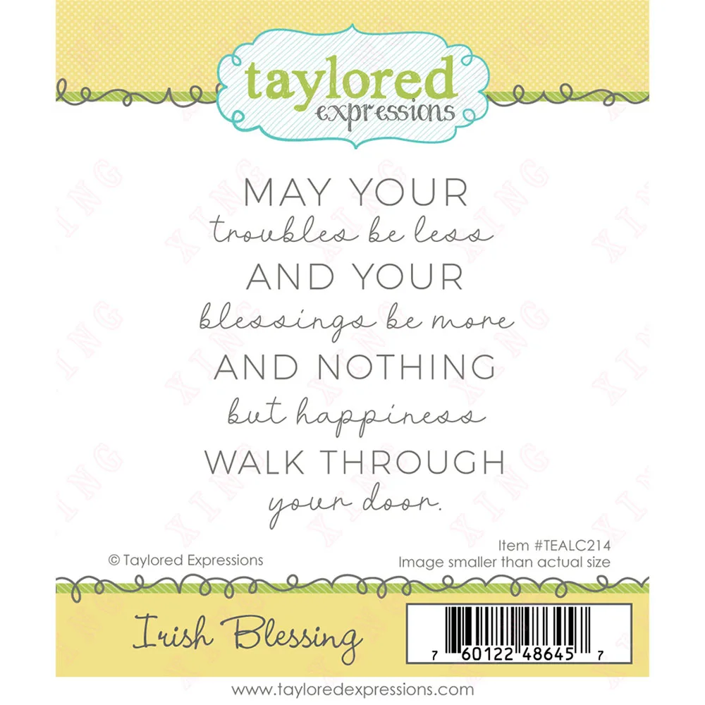 

Irish Blessing New Clear Silicone Stamp Scrapbook Diary Decoration Embossing Cut Die Diy Greeting Card Handmade Craft Album Mold