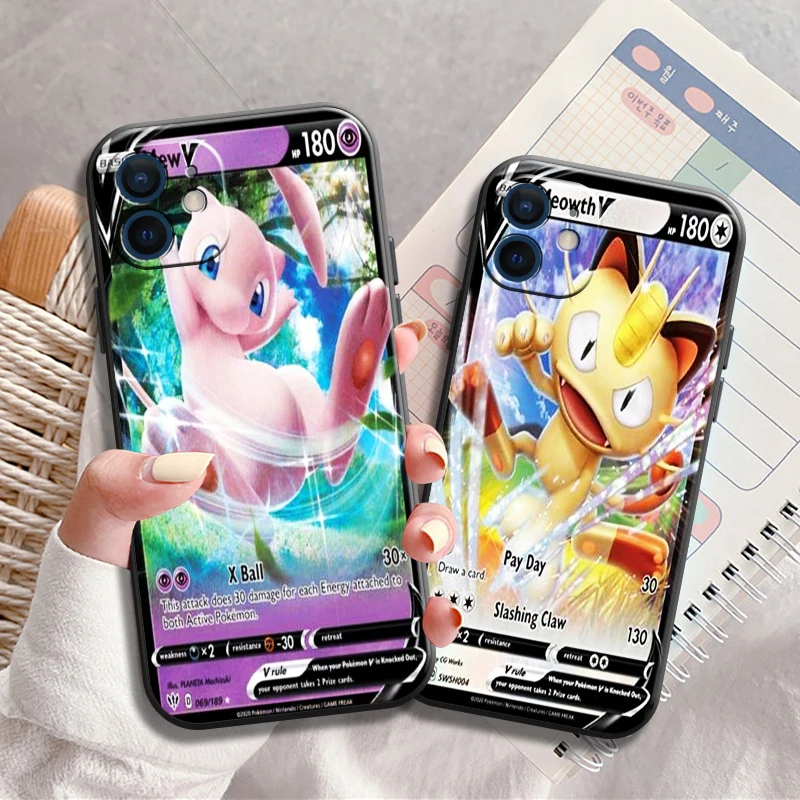 

Japnan Anime Pokémon Funda Phone Case For iPhone 11 13 12 Pro Max 12 13 Mini X XR XS MAX SE 2020 7 8 6s Plus Celular Back Cover