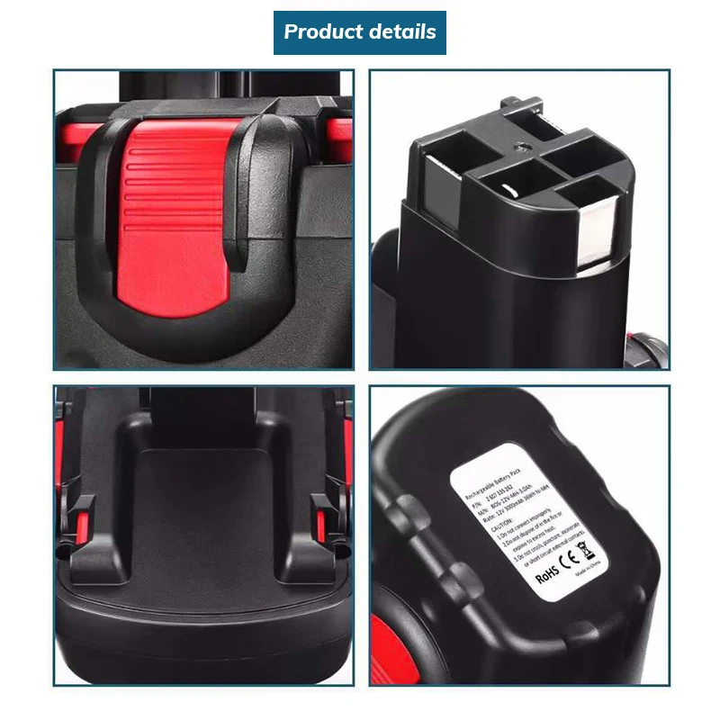 Фото Оригинальная Аккумуляторная батарея для Bosch 12 в 1200 а/ч PSR GSR 12 В AHS GSB GSR 12 VE-2 BAT043 BAT045 BAT046 BAT049 BAT120 BAT139 №5