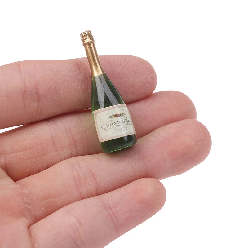 2pcs Dollhouse Miniature Vitreous Champagne Bottles Glass Liquor Mini Wine Drink For Barbies Blyth Dolls Kitchen Toy - купить по