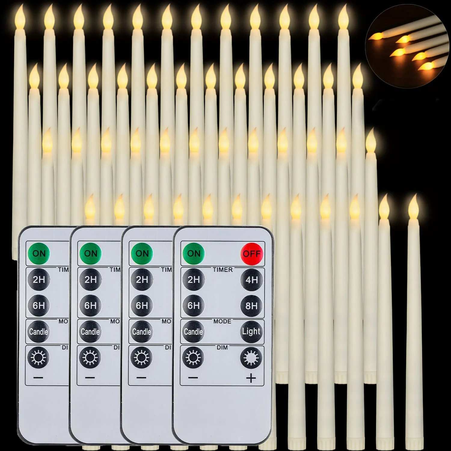 

Беспроводные LED конические свечи