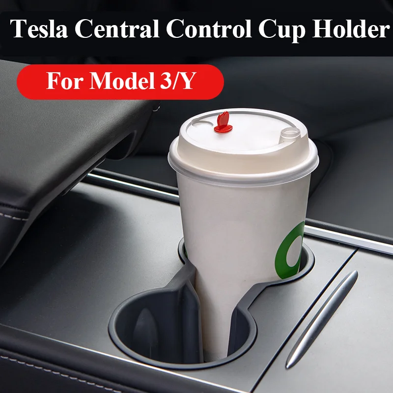 

Tesla Model 3 Y Accessories 2022 2021 Water Cup Seat Anti slip Central Console Auto Accessories Internal Storage Manager
