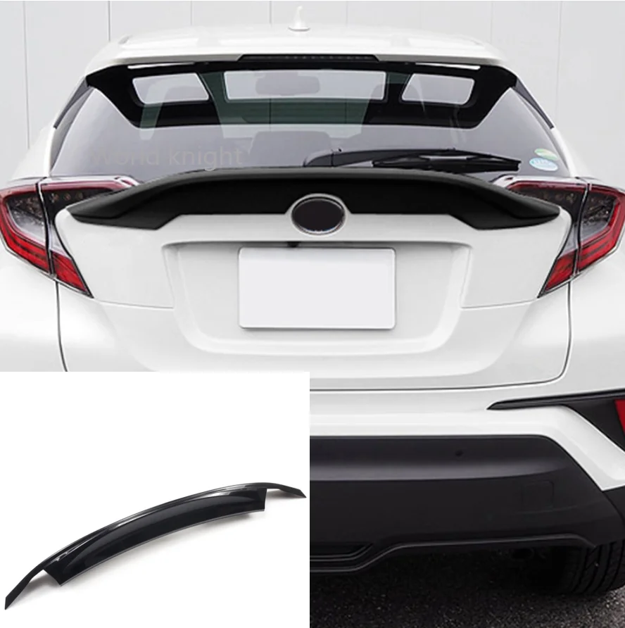 

For Toyota C-HR CHR 2016 2017 2018 2019 Carbon Fiber Spoiler Lips Rear Trunk Wings Car styling Sticker Exterior Accessories
