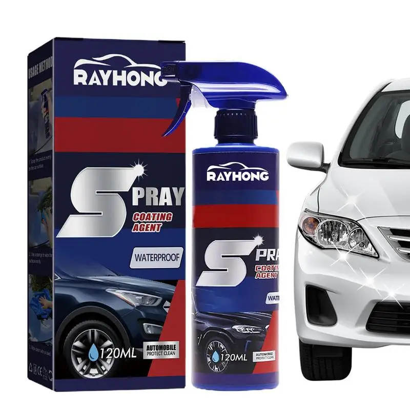

Car Polish Spray 3 In 1 High Protection Car Shield Coating 120ml Car Waterless Wash Ceramic Spray Car Shield Coating Car Paint