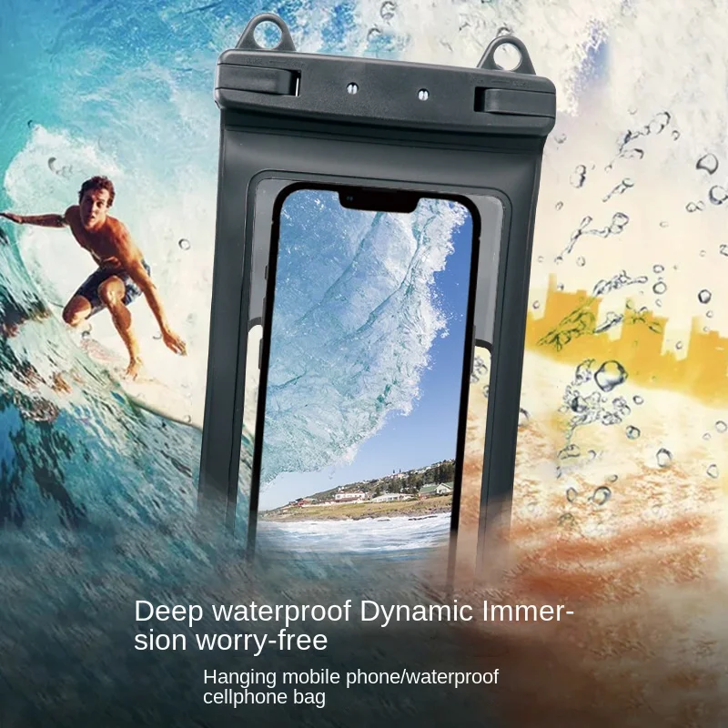 

Universal Waterproof Phone Case Mobile Phone Hanging Neck Waterproof Bag For iPhone 13 12 11 Pro Max Huawei Poco 7.5-Inch Model