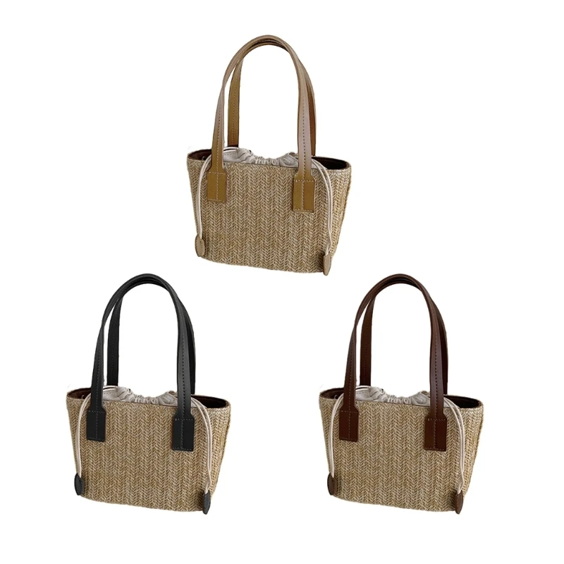 

Сумка кросс-боди Женская универсальная, соломенный саквояж на плечо, летняя сумочка, 066F