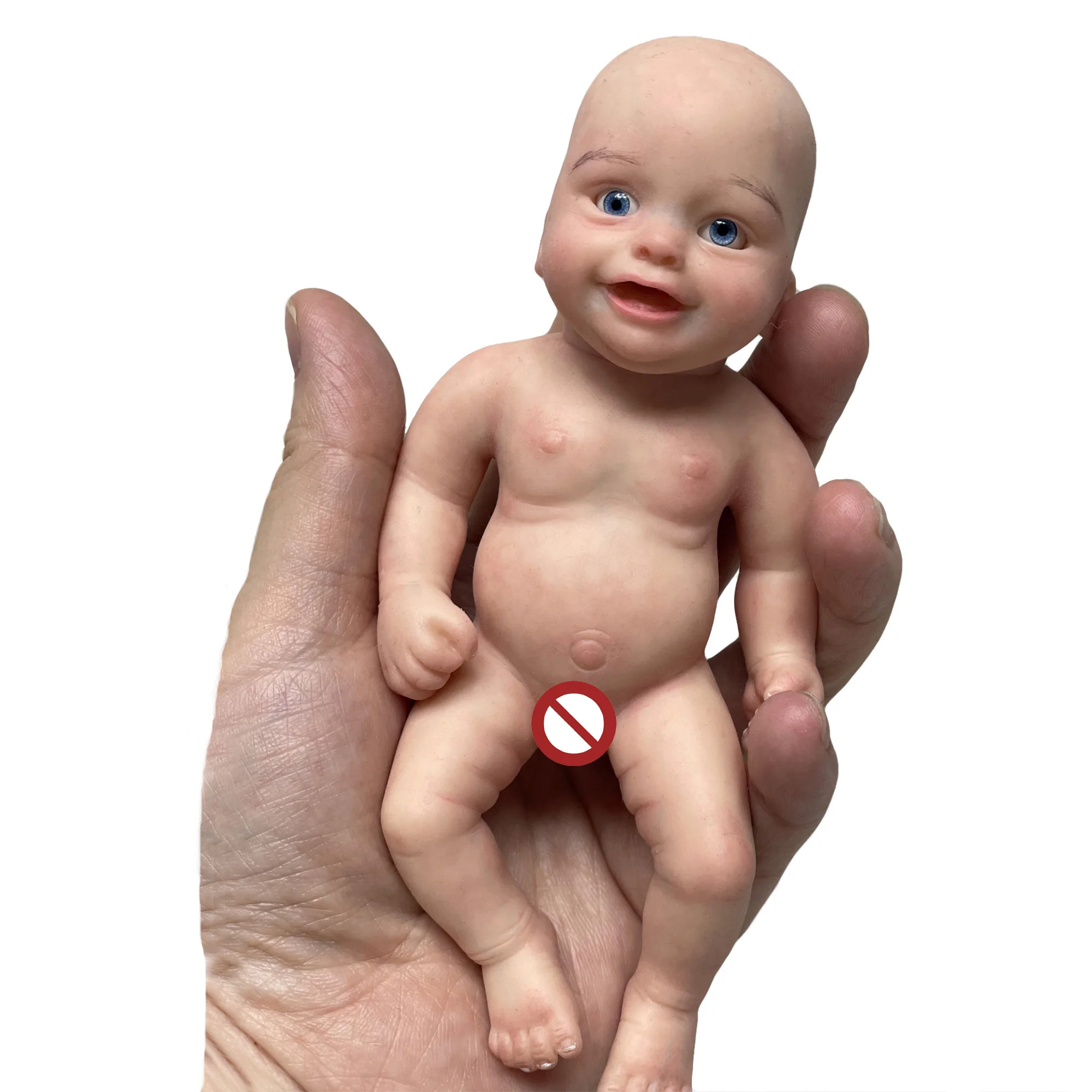 

6 Inch Full Solid Silicone Mini Palm Reborn Doll Kits Painted/Unpainted Handmade Soft Newborn Kit Reborn Sin Pintar