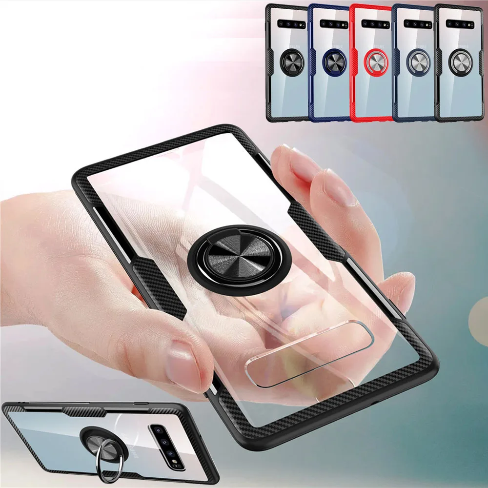 

Magnetic Ring Case For Galaxy A71 A51 M31S A81 A91 A01 A70 A50 A40 A30 A10 M10 M20 Case Cute Transparent PC Soft Silicone Cover