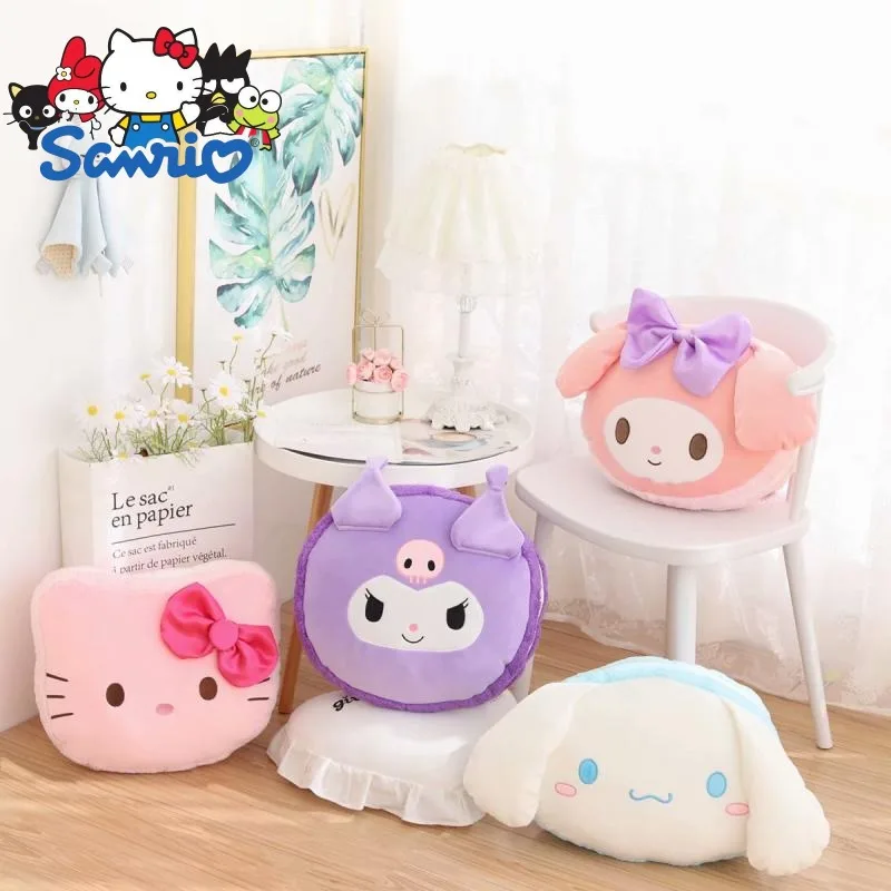 

Sanrio Pillow Blanket Kawaii Hello Kitty Kuromi Mymelody Cinnamoroll Pachacco Pompom Purin Anime Cartoon Sofa Macaron Cushion