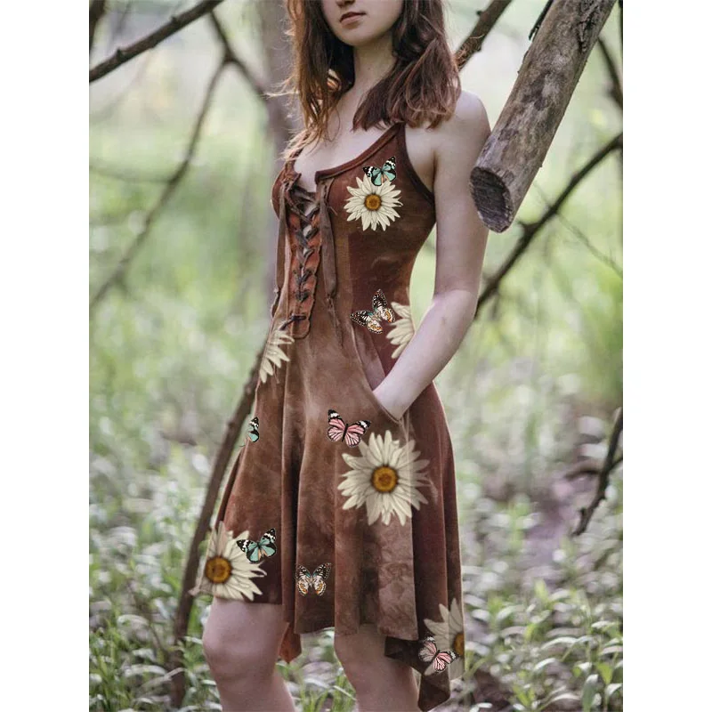 Женское винтажное платье со шнуровкой готический костюм ведьмы эльфийского