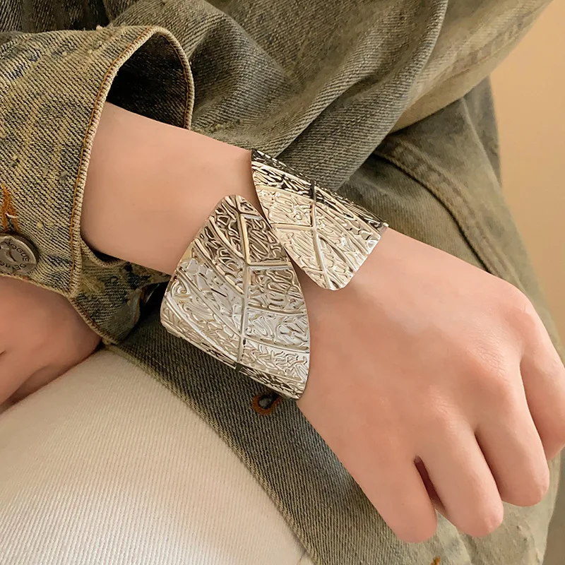 Металлический Открытый браслет NISHIZAWA в виде листьев европейский и американский с