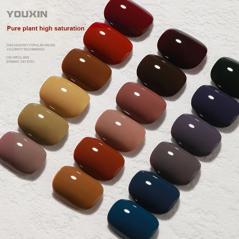 

Pure Plant Colorful Nail Polish 15ml 60 Colors Nail Varnish UV LED Nail Gel Polish Semi Permanent Nail Art Manicure Nail DIY