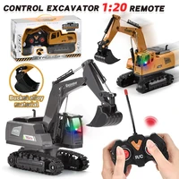 children 120 remote control excavator toy alloy crawler construction vehicle toy perfect for kids gift