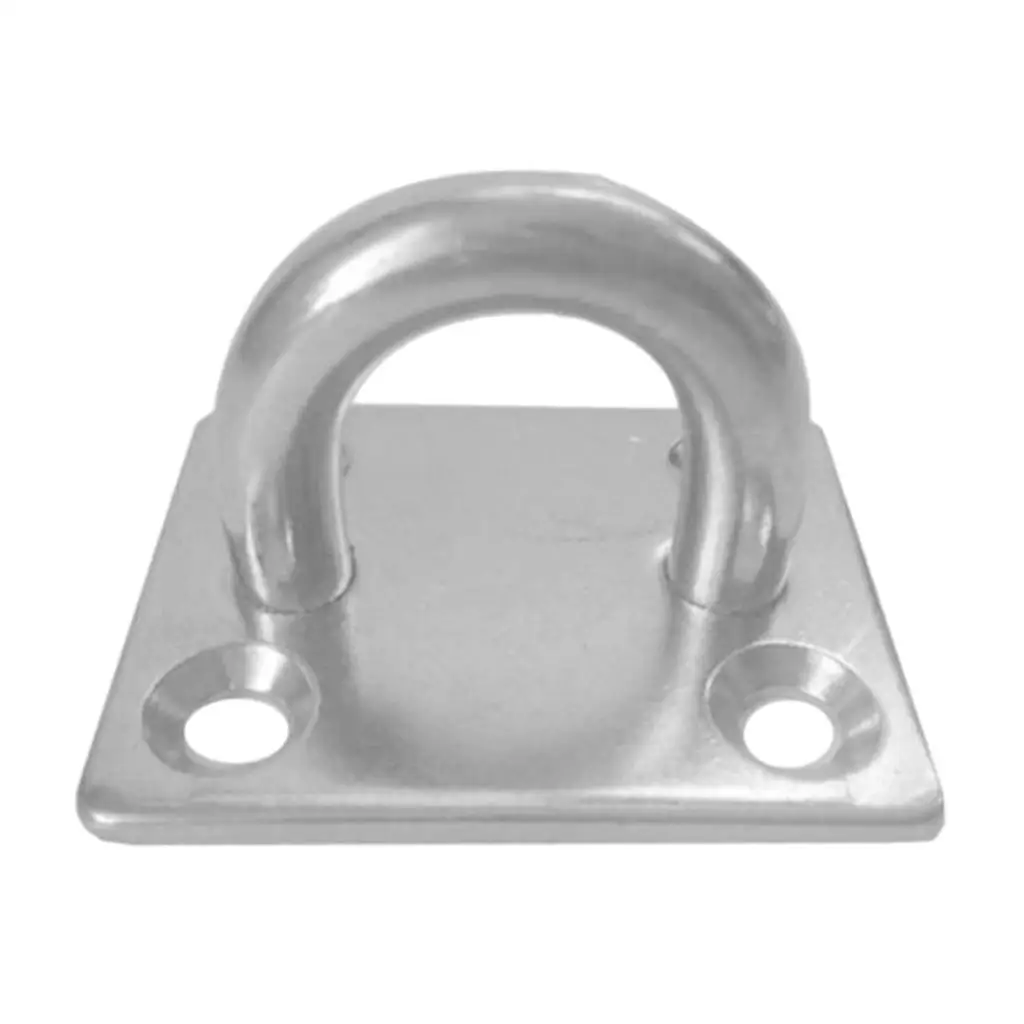 

M5 M6 M8 Pad Eyes -Marine Rigging 316 Stainless Steel Square Plate Pad Eye Hook