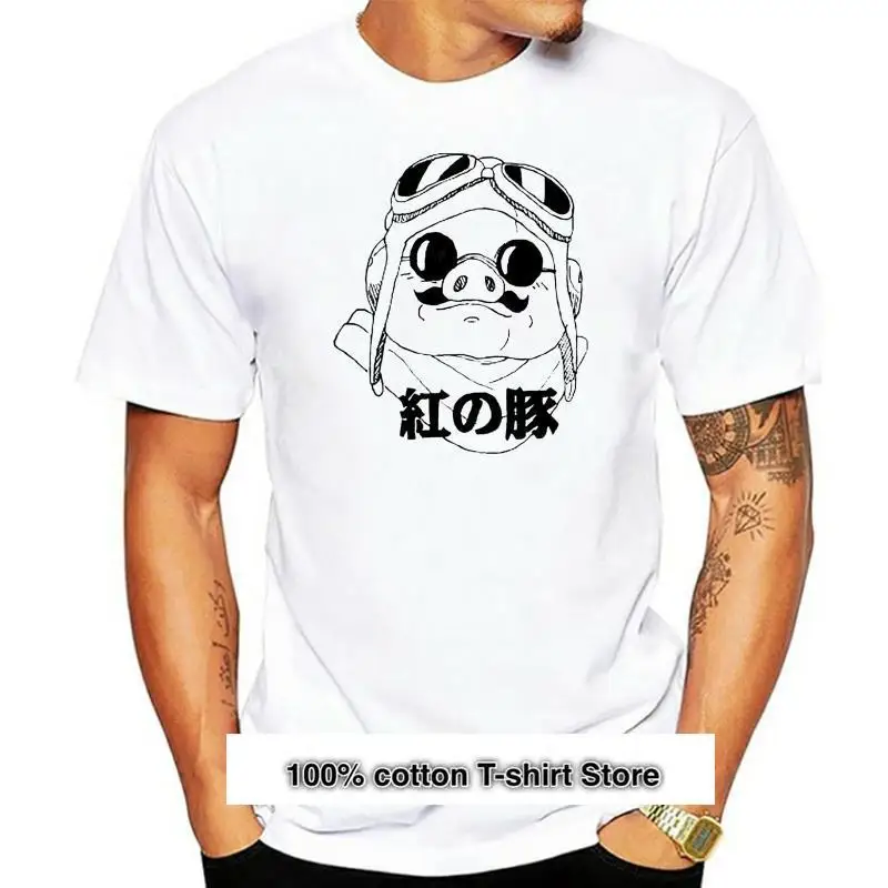 

Camiseta de manga corta para hombre, camisa Unisex a la moda de Porco Rosso Ghibli, novedad de 2022