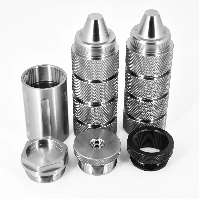 

10'L 1.5'' OD Titanium GR5 Modular Solvent Trap (MST) kit Fuel Filter 1.375x24 Tube, 5/8x24 or 1/2x28 Screw Cones