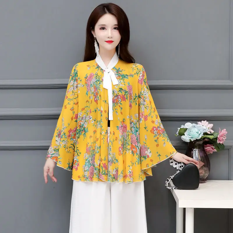 

2022 Summer New Sunscreen Clothes Women Cape Shawl Thin Fashion Sunshade Cardigan Coat Lady Poncho Capes Yellow