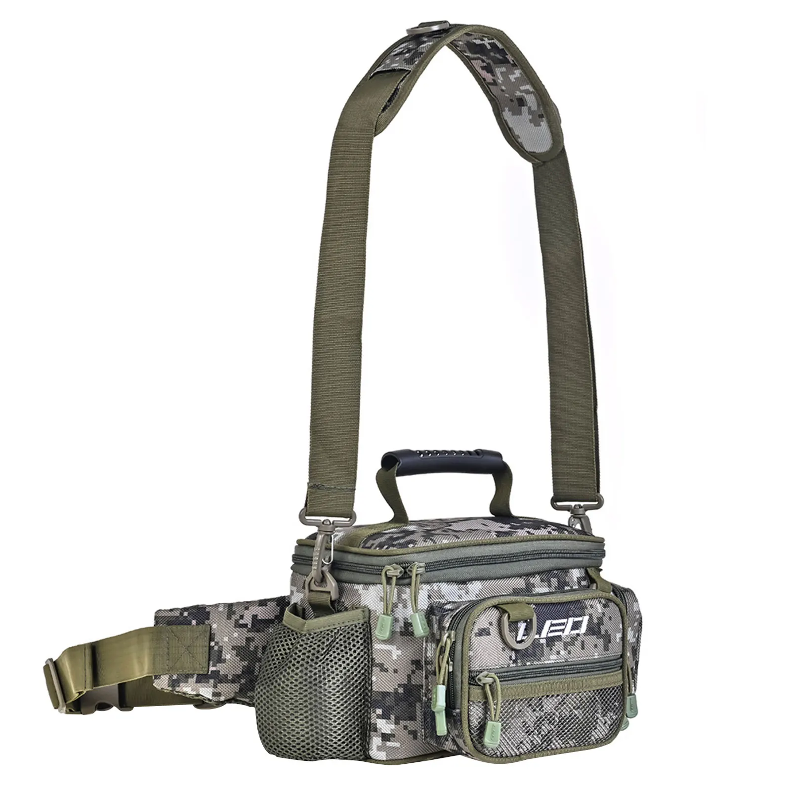 

Fishing Gear Bag Outdoor Fishing Backpack Multifunctional Camouflage Sling Fishing Tackle Bag With Multi-pocket Storage Bag For