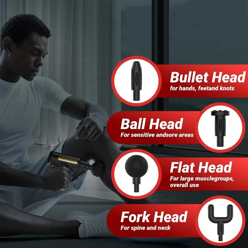 1 комплект фасциальный пистолет для массажа мышц ручной ударный массажер