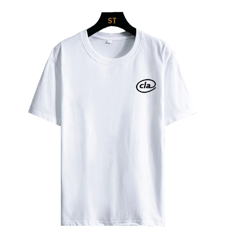 Мужская белая футболка с круглым вырезом 100% хлопок короткими рукавами лето 2024