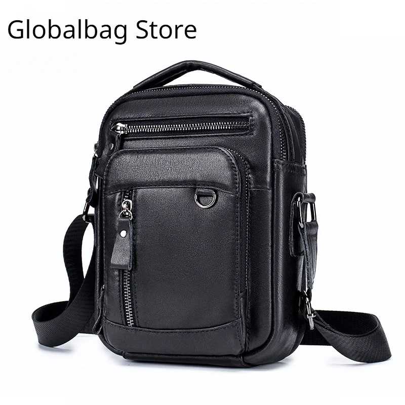 Brand 100% Genuine Leather Men's Shoulder Bags Messenger Bag for Men Crossbody Bags new Small Man Designer Handbag Bolso Male