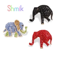 rhinestone elephant brooches for women 3 colors available animal design jewelry winter coat accessories