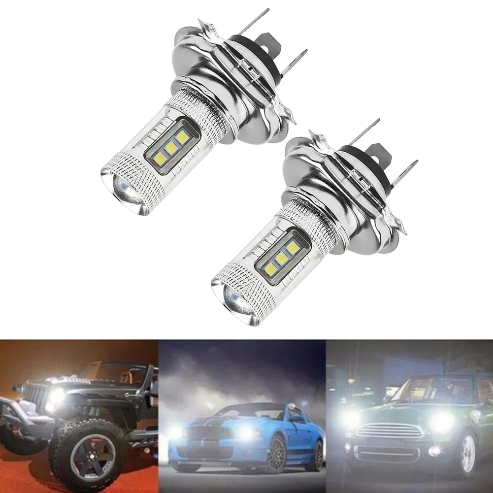 

2Pcs 8000K H4 9003 HB2 LED Car Headlight 80W High/Low Beam 90W DRL Headlamp Bulbs Fog Lights 1800LM DC 12V-24V