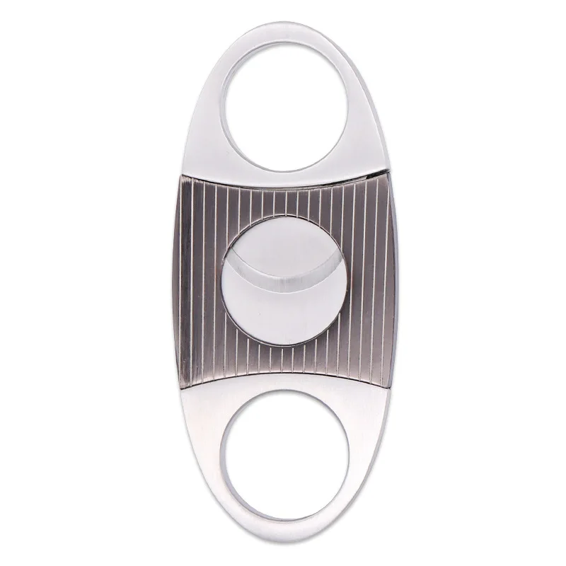 

Кубинский Гильотинный резец для сигар с матовым узором, клипер из нержавеющей стали с V-образным вырезом, инструмент для курения, нож для сиг...