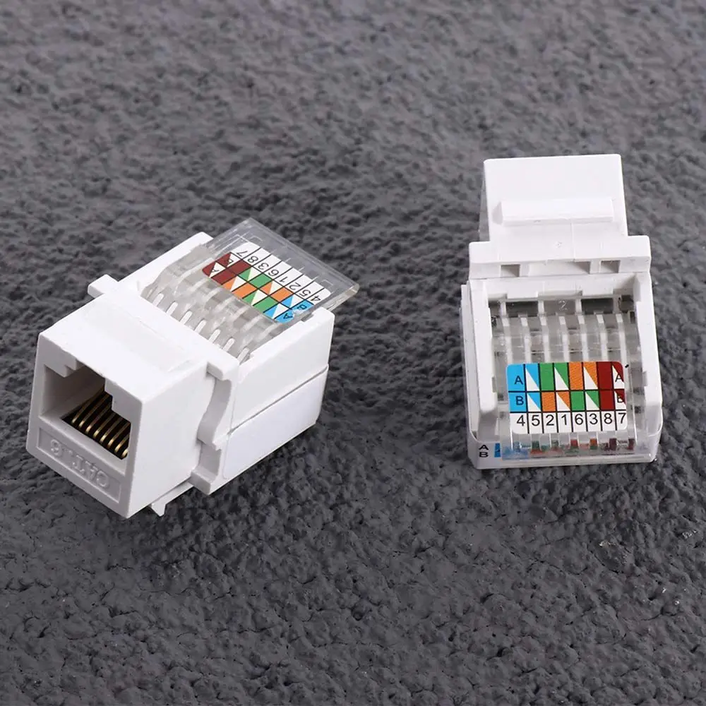 Фото Женский Ethernet-адаптер AMP Сетевой адаптер без инструментов Информационная розетка Сетевой модуль CAT6 Сетевой разъем Разъем RJ45 №4