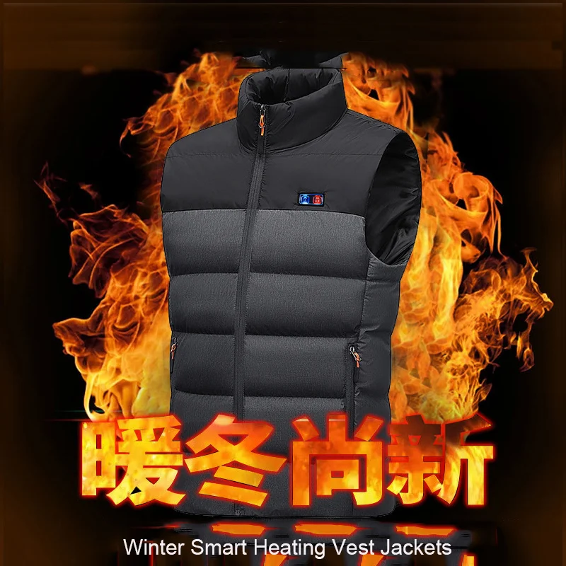 

Heated Vest Men 11 Heating Areas USB Heater Sleeveless Jackets Outdoor Camping Hiking Bodywarmer Light-weight Chaleco Waistcoats