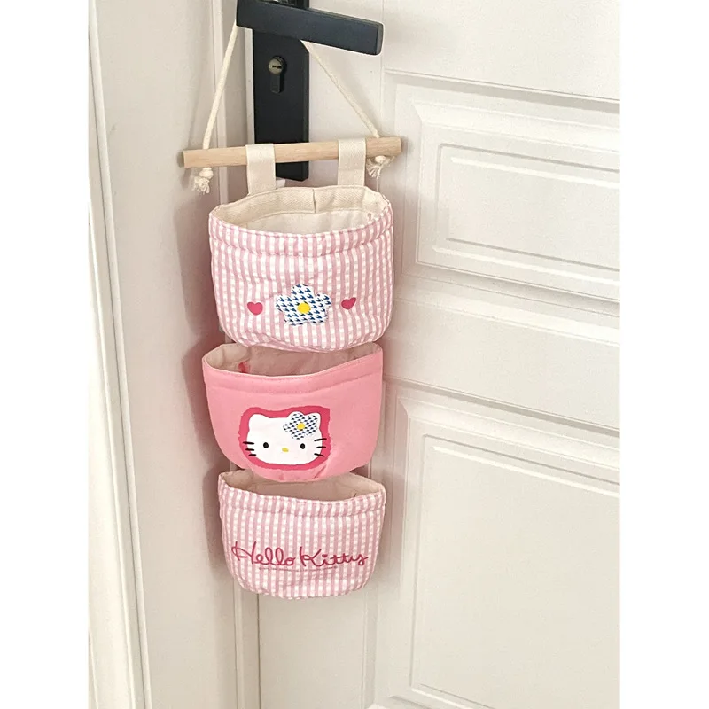 

Кавайная сумка для хранения Sanrio Hellokittys Cinnamoroll Kuromi Mymelody мультяшная аниме подвесная сумка для украшения комнаты сумка для хранения игрушка подарок