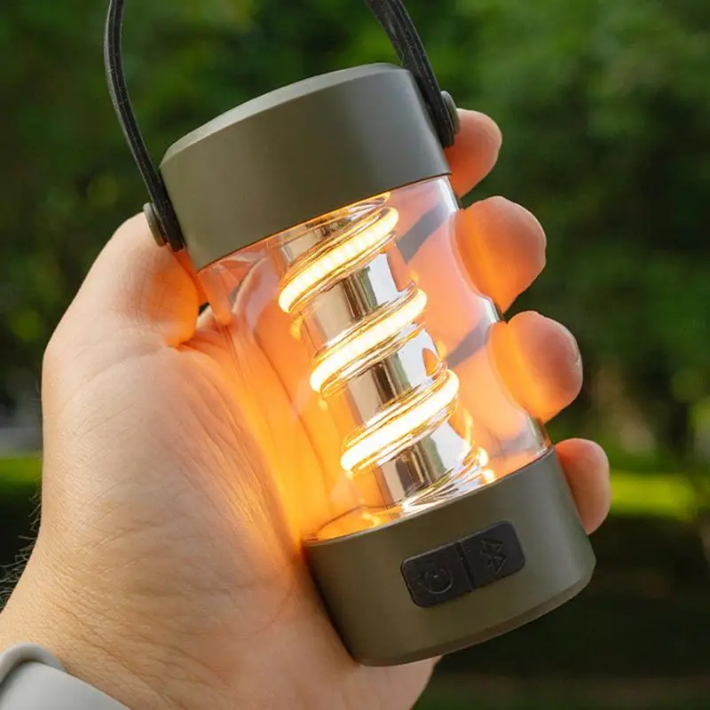 Лампа для палатки беспроводной динамик фонарик портативный с треногой уличный