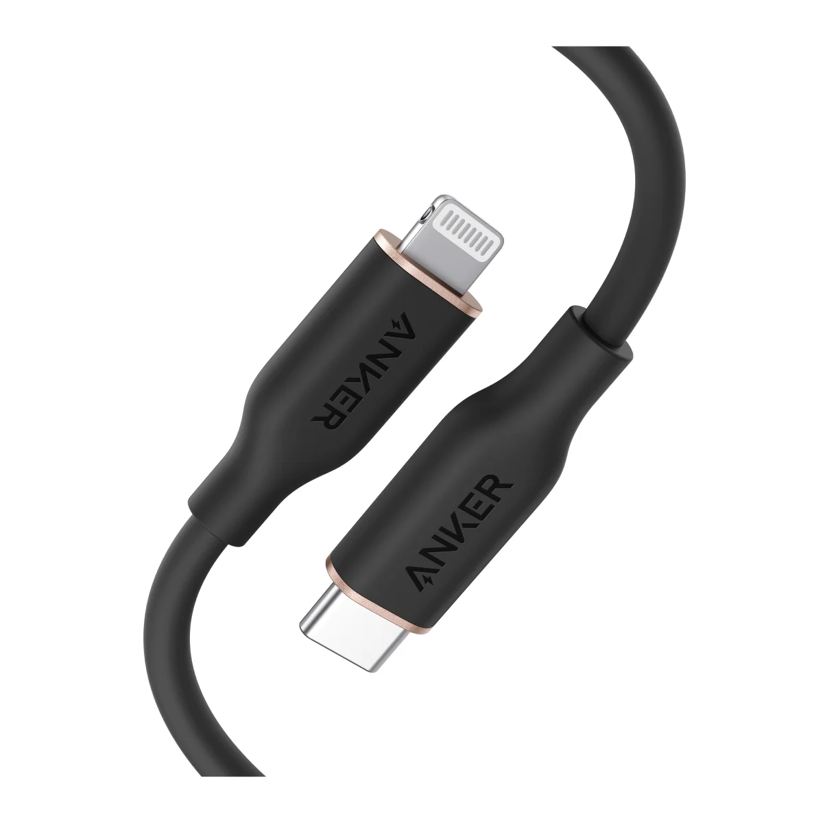 Фото Кабель Anker USB-C - Lightning, сертифицированный MFi, Powerline III Flow, силиконовый зарядный кабель для iPhone №1