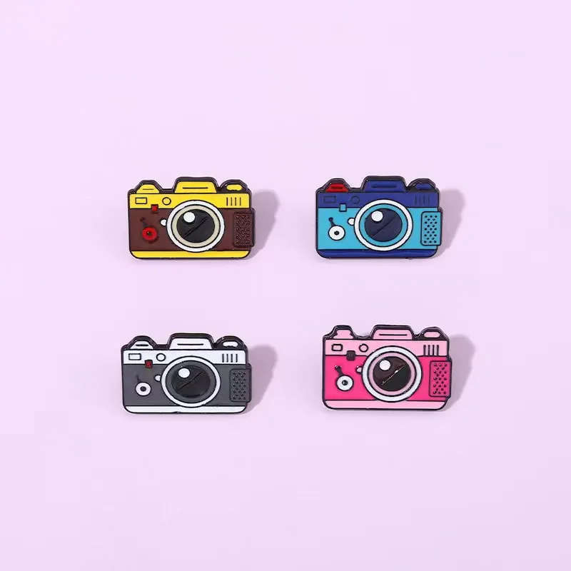 

Backcountry Camping Enamel Pins Cute Mini Retro Camera Brooch Travel Outdoors Lapel Metal Bag Badge Jewelry Gift For Best Friend