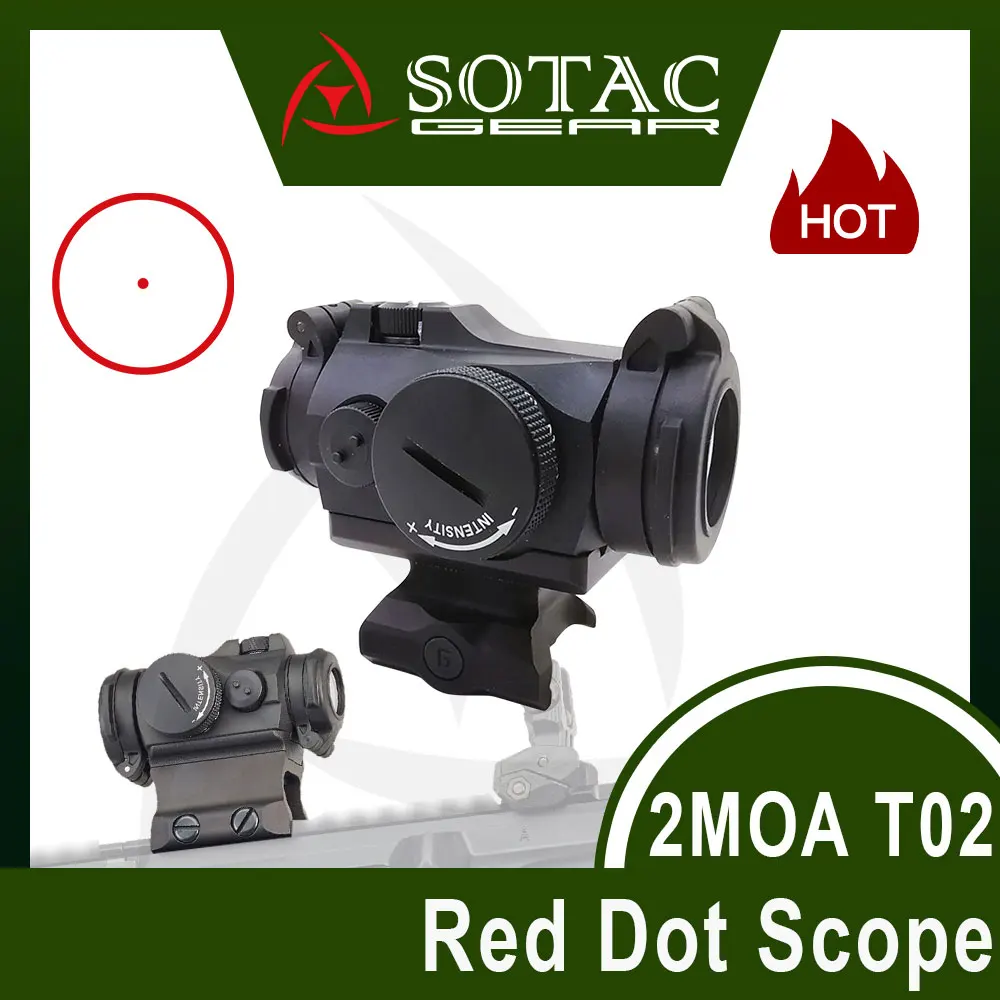 

Тактическая Винтовка SOTAC 2MOA с красной точкой, 1x20 м, для охоты, страйкбола, винтовки с прыгающими креплениями, Полная маркировка