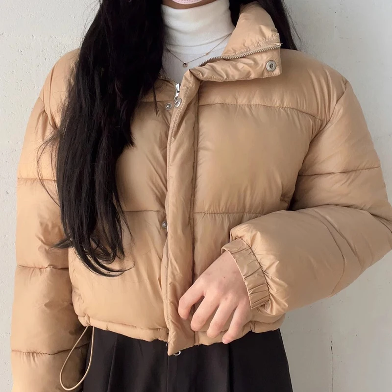 Женская верхняя одежда с длинными рукавами Stand Collr Abrigos Invierno зима 2024 корейские