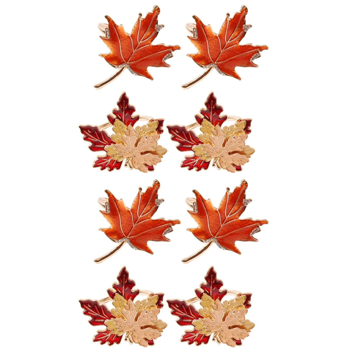 

Napkin Serviette Maple Rings Holder Buckle Decor Table Fall Ring Napkins Leaves Holders Home Luau Decoration Thanksgiving