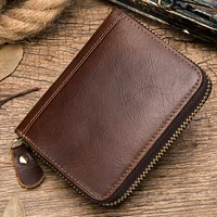 first layer cowhide organ card holder large capacity coin purse wholesale tarjetero luxury small bag and exquisite unisex wallet